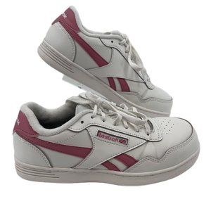Reebok White & Pink Leather Athletic Sneakers | Classic Style
